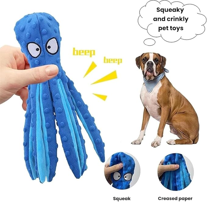 2025 New Upgrade Interactive Chew Pet Toy No Stuffing Bite-Resistant Squeaky Perfect for Puppies, Small and Medium Dogs (1pc Orange)