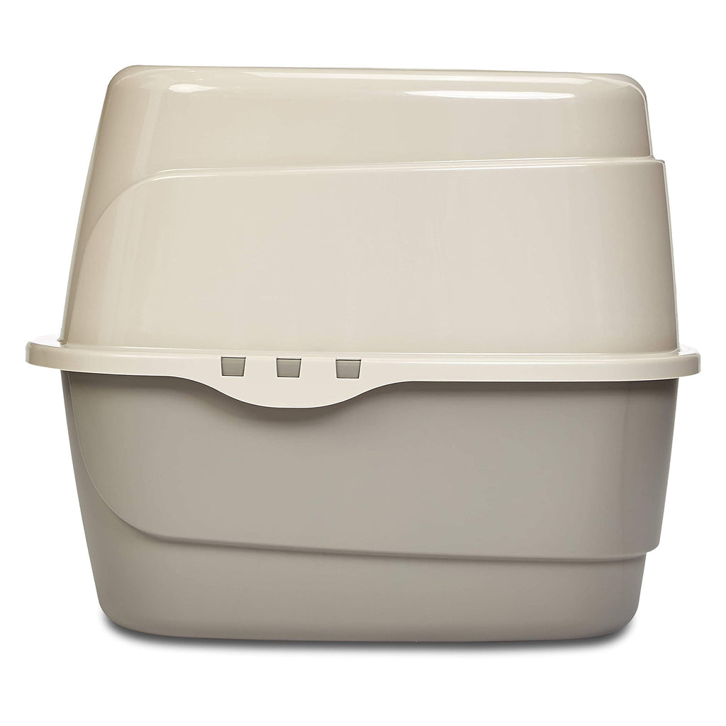 Cat Litter Box with Lid, No-Mess, Spacious Enclosed Design with Odor Control, Easy Access, Stain Resistant, 26" x 23" x 20", Charcoal