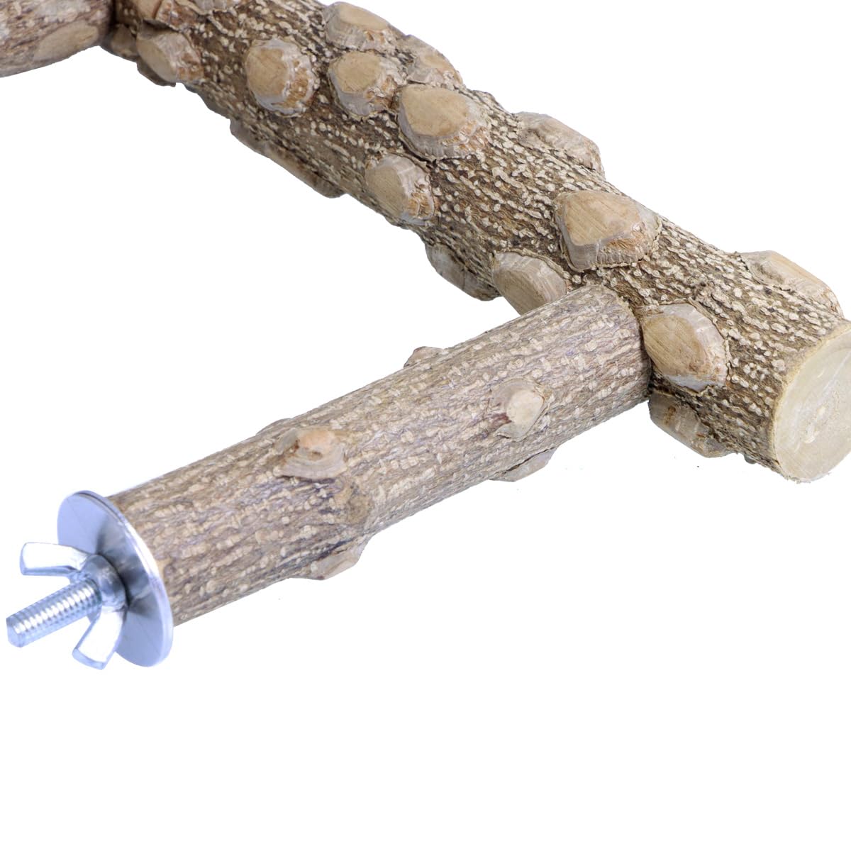 Bird Perch Stand,Natural Wood Cage Gym Toy Branch for Small Large Parrot