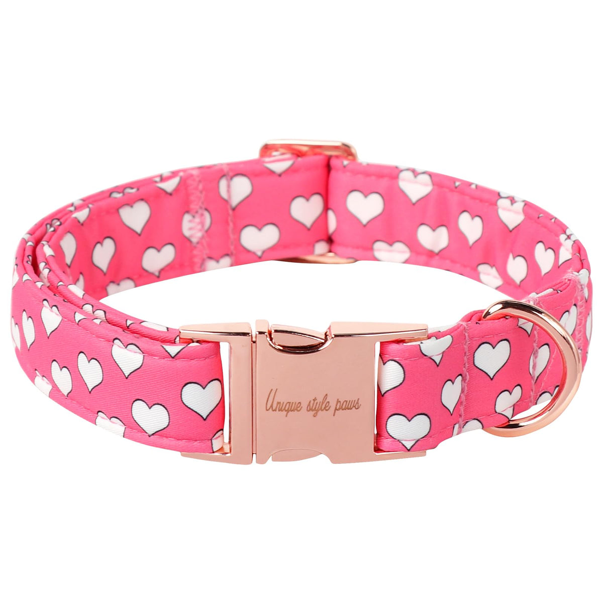 Unique style paws Dog Collar Metal Buckle Blue Striped Flower Collar Gift Durable Cute Collar for Small Medium Large Boys Girls Dogs