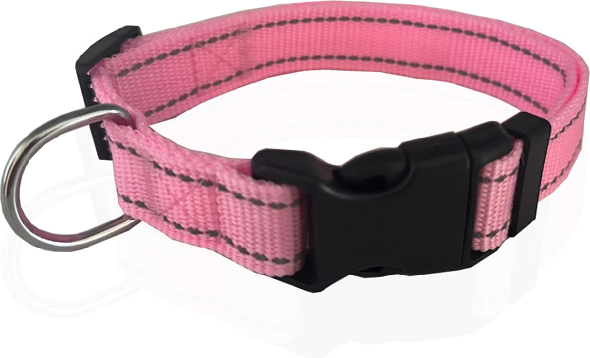 Adjustable Nylon Dog Collar, pet Collar 1 Inch 3/4 Inch 5/8 Inch Wide, for Large Medium Small Dogs (L(1" x 16-23"), Brown)