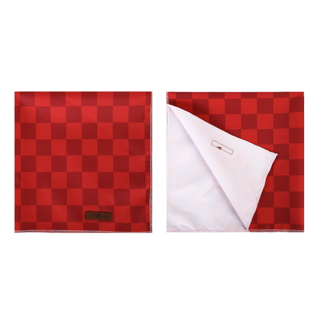 Lionet Paws Christmas Dog Bandana Washable Cotton Handkerchief Scarf Triangle Christmas Red Plaid Dog Bandanas for Medium Large Dogs Girl Boy