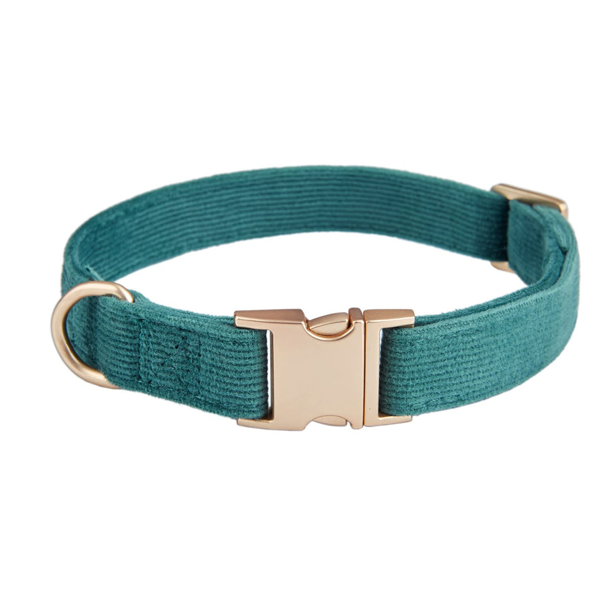 YUDOTE Soft Cotton Dog Collar with Metal Buckle Adjustable Heavy Duty Comfy Corduroy Collars for Small Medium Large Dogs,Light Pink,Large