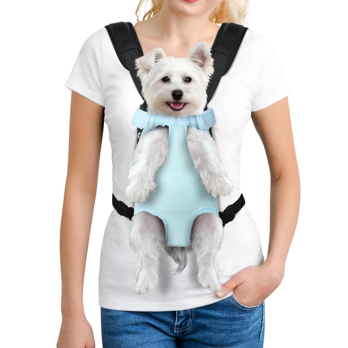 YUDODO Pet Dog Carrier Backpack Adjustable Front Carrier for Small Dog Cat