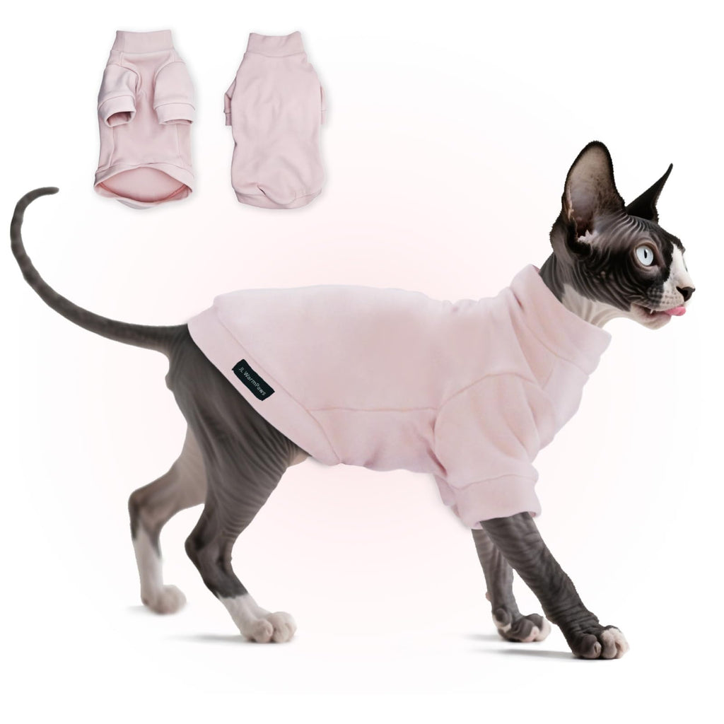 JL WarmPaws Sphynx Cat Clothes Fleece Cats&Small Dogs Pullover Sweater