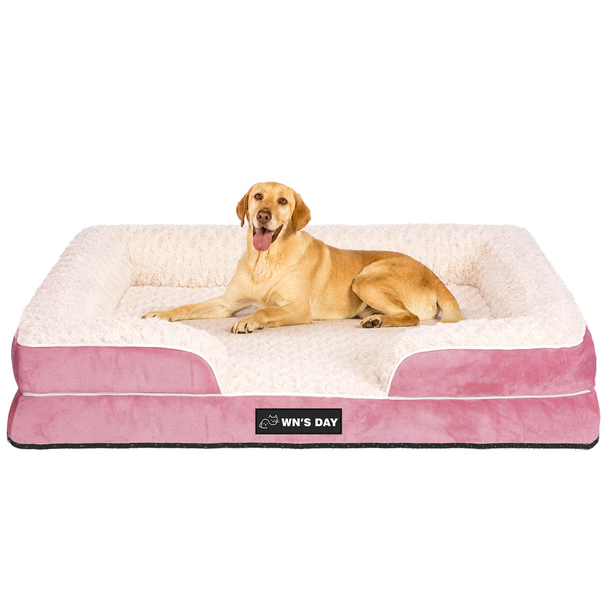 Orthopedic Dog Beds for Large Dogs, Memory Foam Dog Bed, Dog Sofa(Beige, L)