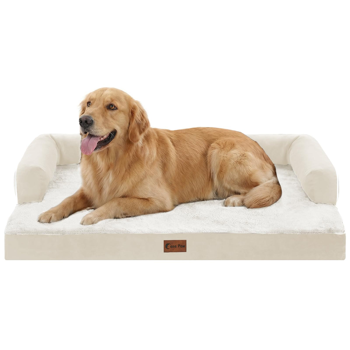 Casa Paw Orthopedic Washable Dog Bed for Extra Large Dogs, 45x35in, Grey