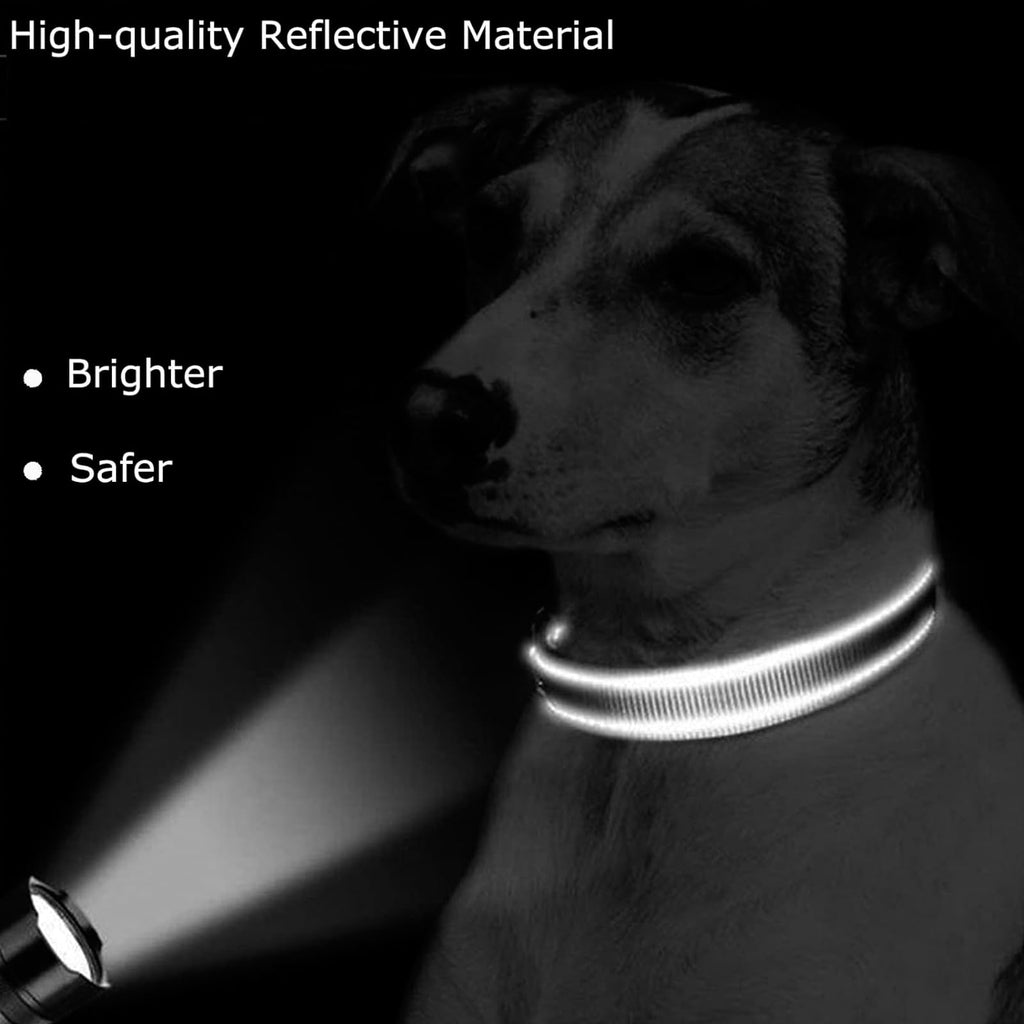 Roses&Poetry Reflective Dog Collar with Gradient Azure, Adjustable Durable Pet Collars for Small Medium Large Dogs (Azure-S)