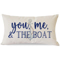 PANDICORN Lake Throw Pillow Cover 12x20 Inch, You Me and The Boat