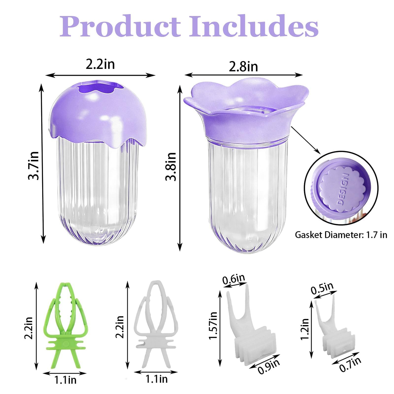 7 PCS Bird Cage Feeder for Vegetable Millet Holder Cage Accessories with Parrot Fruit Forks for Budgie Cockatiel Lovebirds Parrot (Purple)