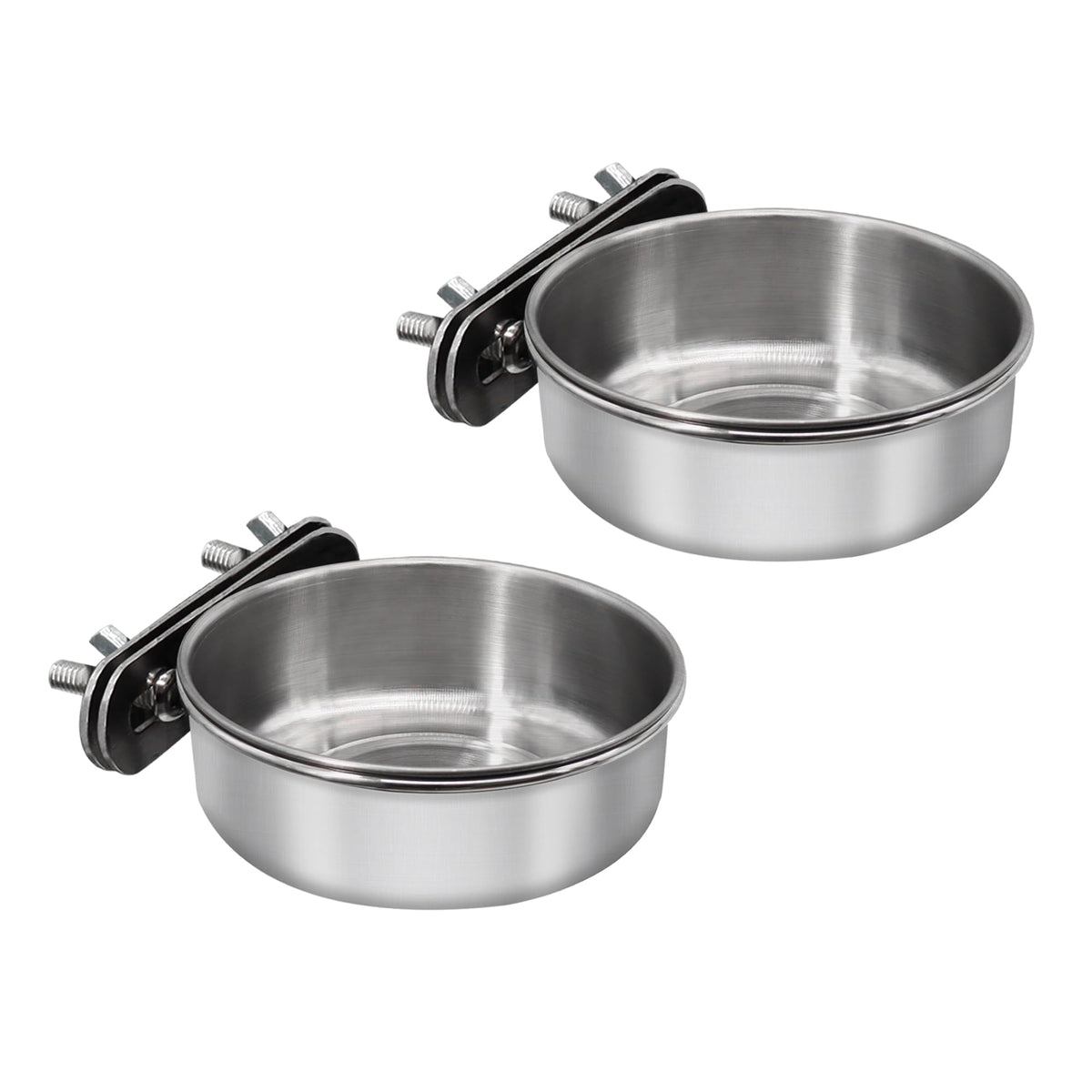 DVHEY Large Bird Feeding Dish Cups with Clamp Holder, 1 Pack