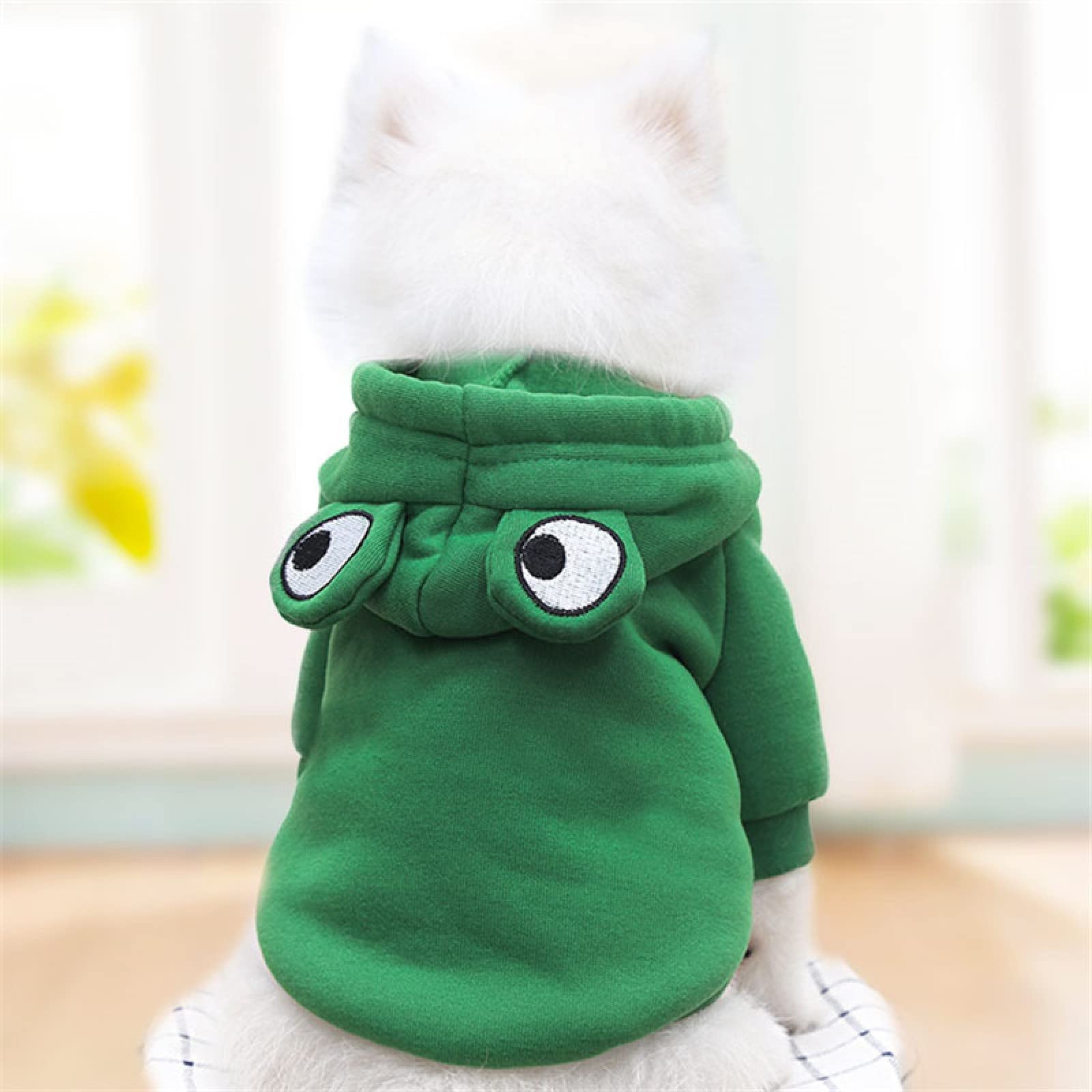 Maruomiki Warm Dog Winter Clothes Cute Dog Coat Hoodie, Green, XXL