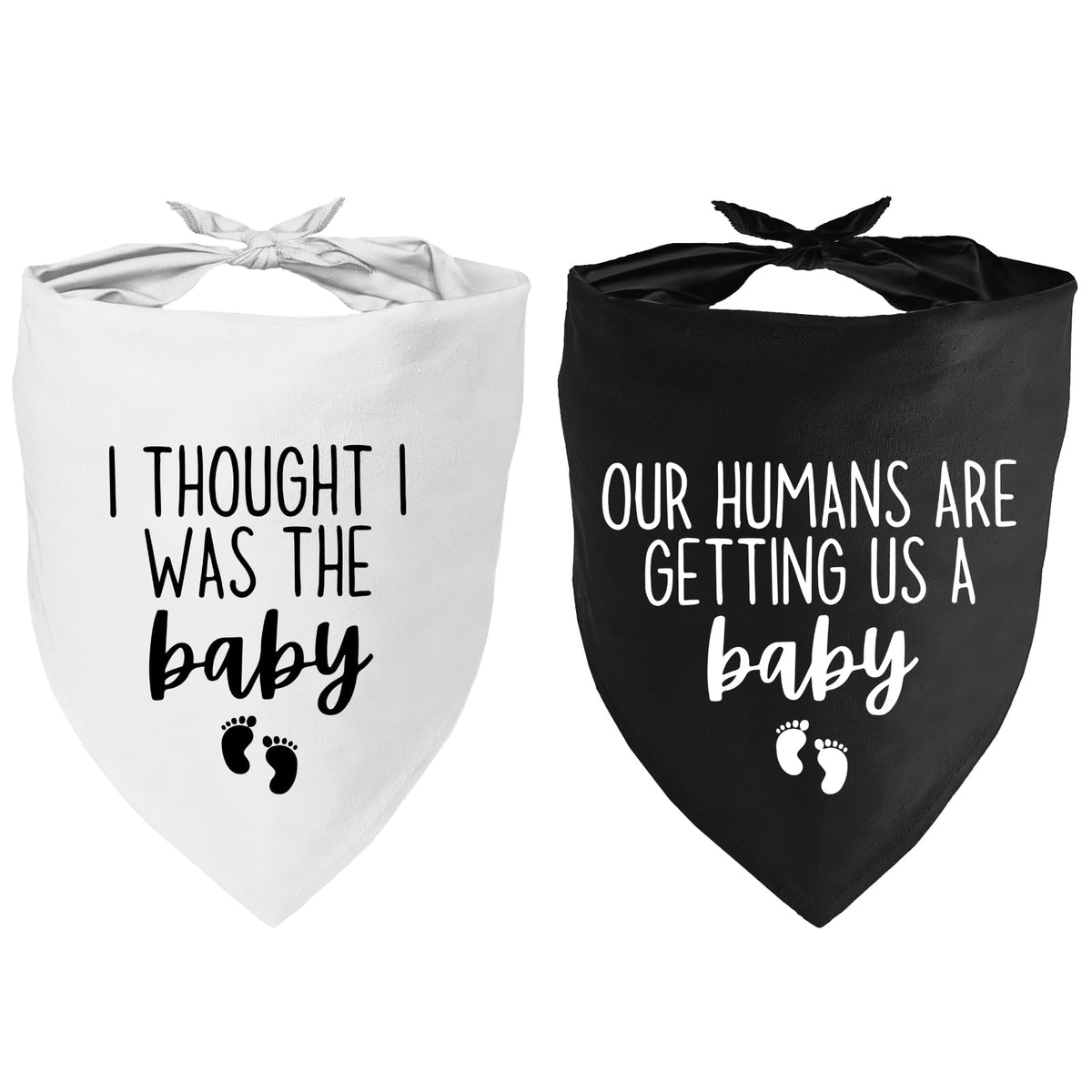 2 Pack Dog Bandana Pregnancy Announcement, Baby Security in Training and Head of Security Gender Reveal Puppy Dog Scarf Accessories, Adjustable Pet Bandana Scarf for Small Medium Large Dogs
