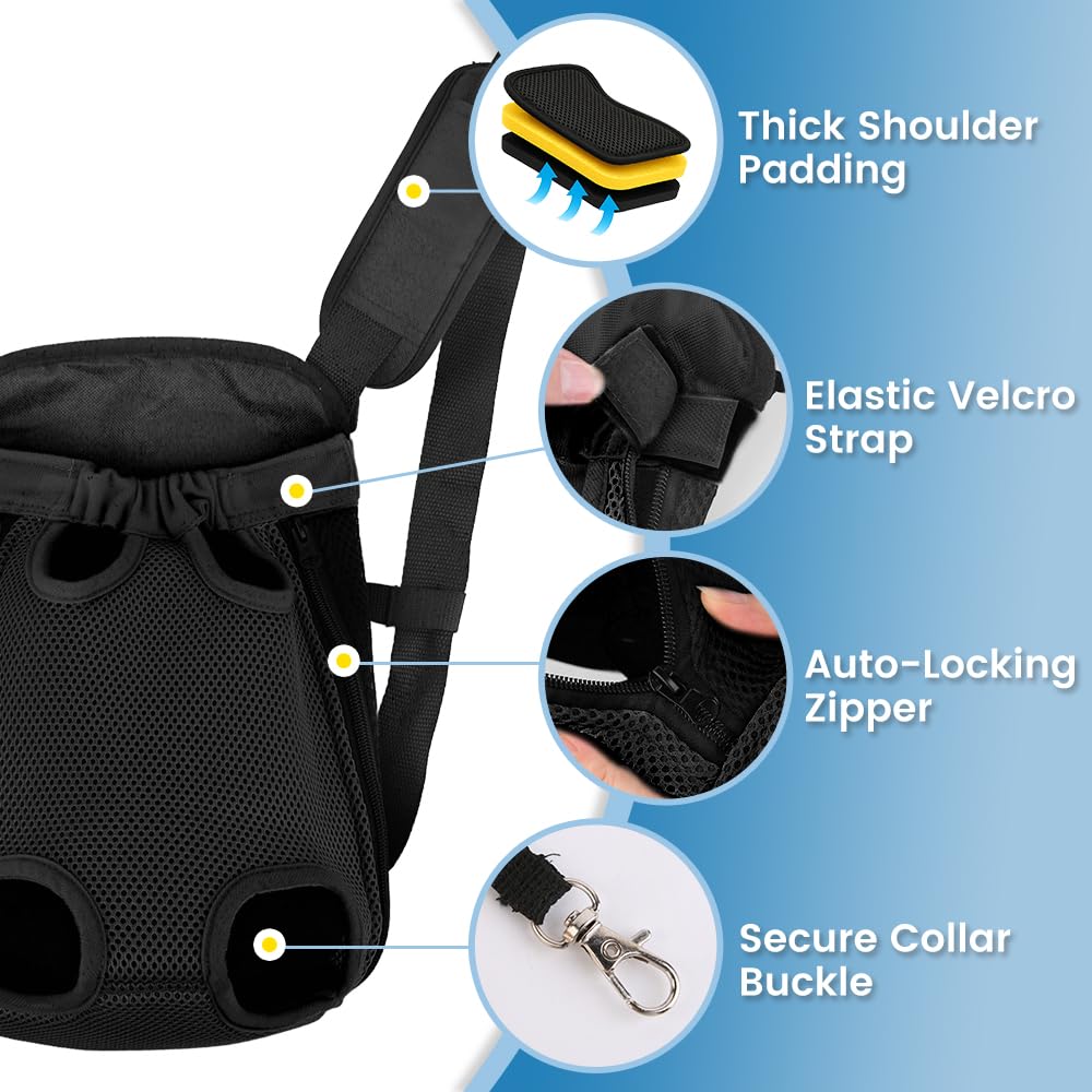 Mosago Dog Backpack Carrier, Front Chest Carrier for Small Dogs 7-11 lbs