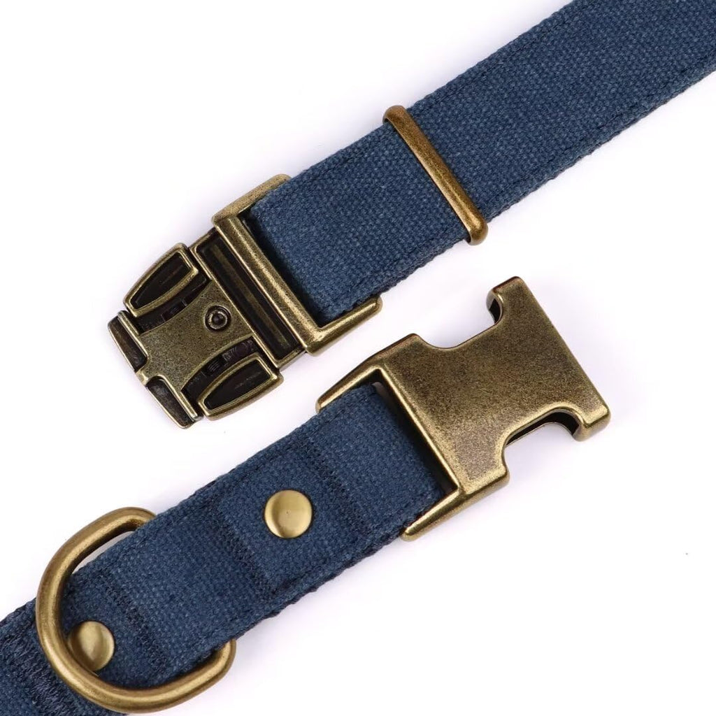 PET ARTIST Dog Collars for Medium Dogs, Soft Padded Premium Nylon Dog Collar with Quick Release Metal Buckle, Durable & Adjustable Pet Collars for Boy Gifts, Blue, M (Fit 13-20")