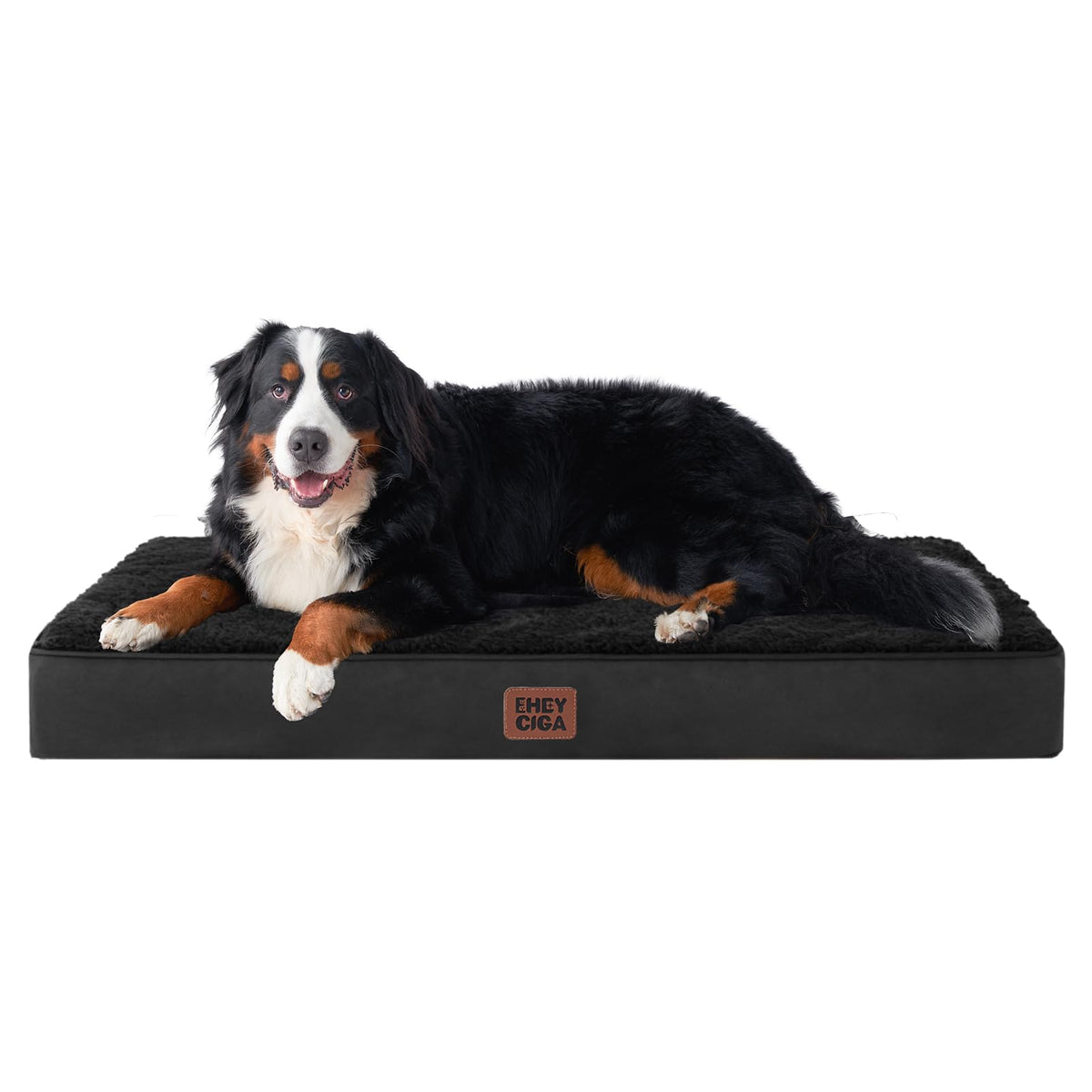 EHEYCIGA Orthopedic Dog Bed Large with Removable Washable Cover, 50IN Grey