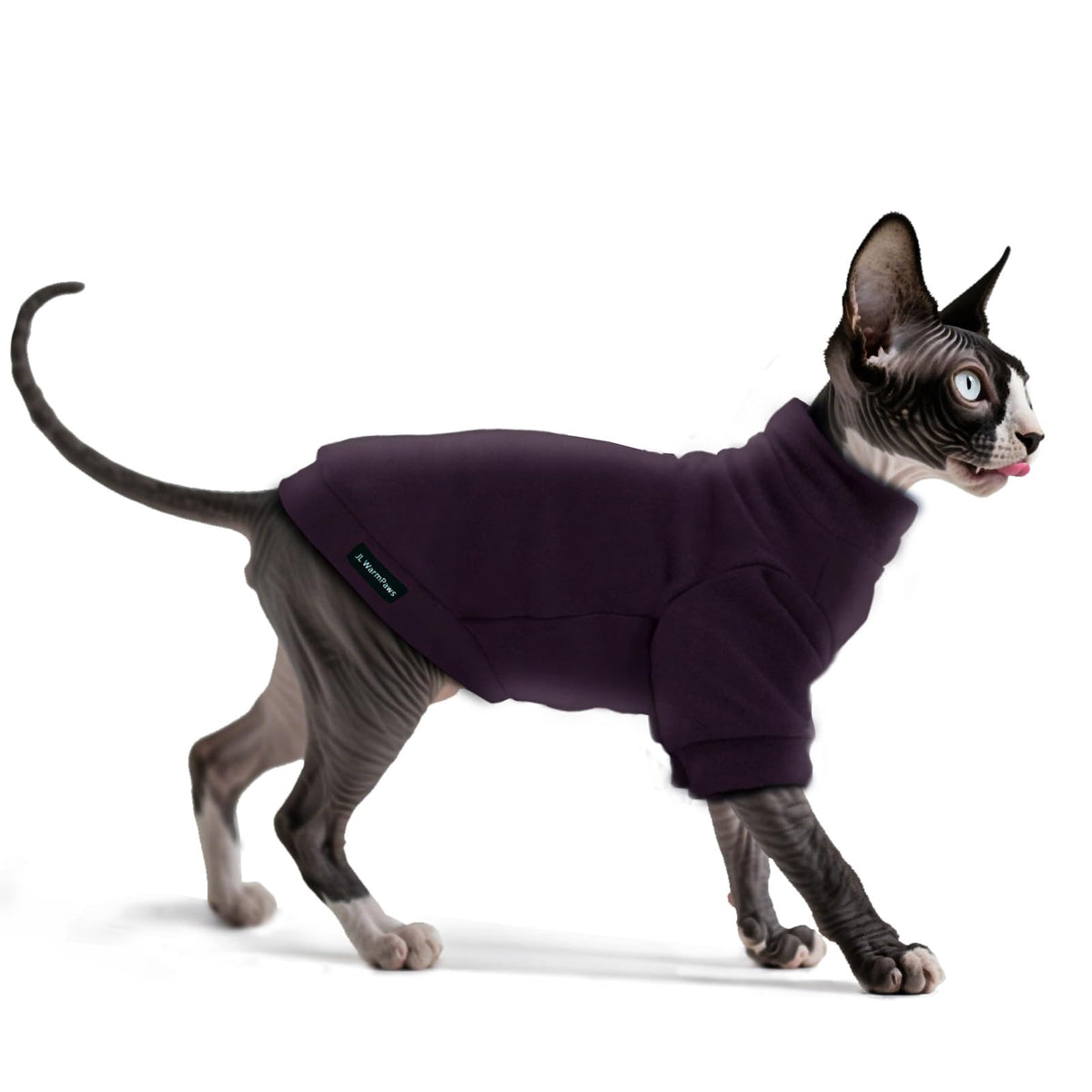 JL WarmPaws Sphynx Cat Clothes Fleece Cats&Small Dogs Pullover Sweater