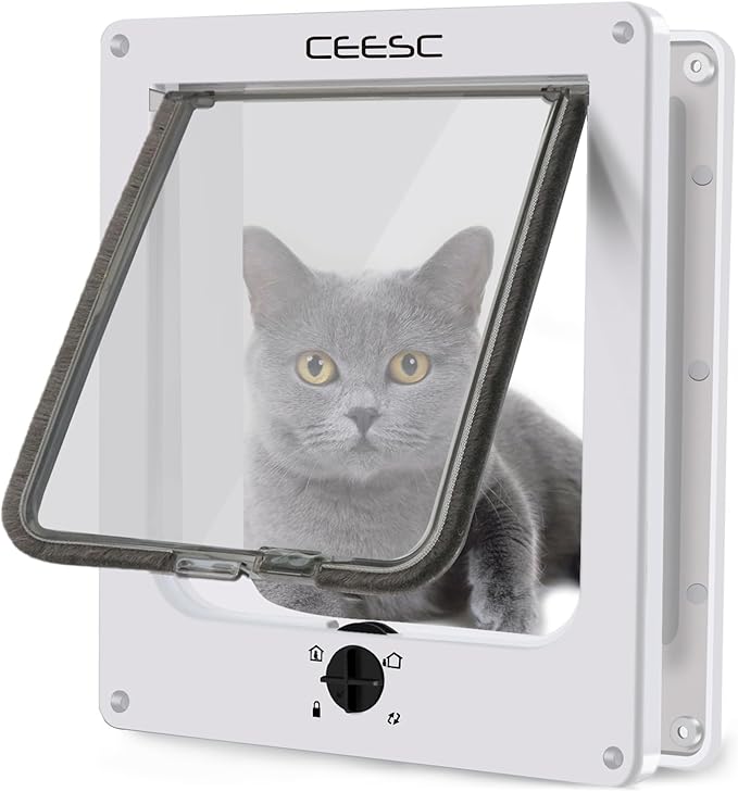 CEESC X-Large Cat Door for Interior/Exterior, for Pets <24.8"
