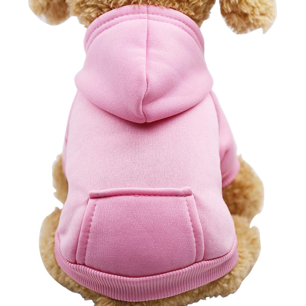 Soft Dog Hoodies for Small Dogs, Warm Fleece Puppy Clothes with Pocket