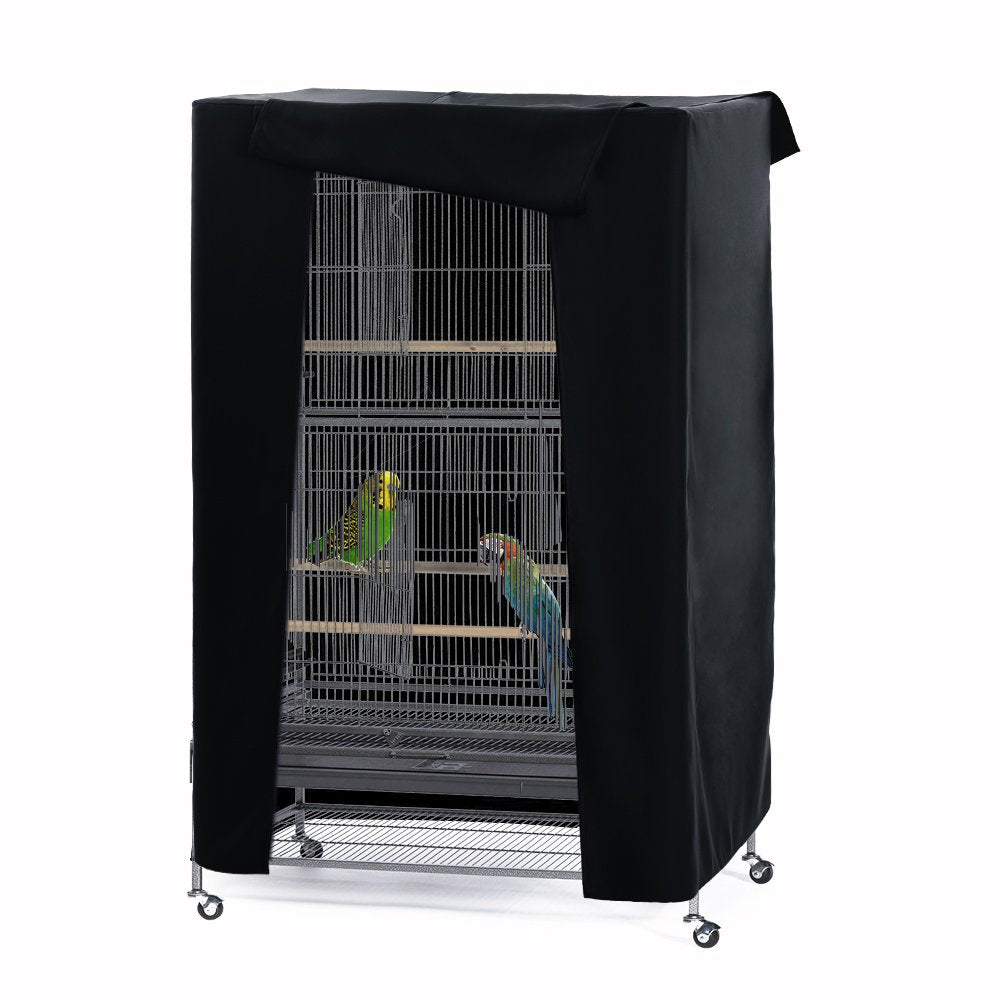 PONY DANCE Pets Product Universal Birdcage Cover Blackout & Breathable Birdcage Cover for Pets' Good Night, Small, Black, 21 Inches L x 21 W x 28 H