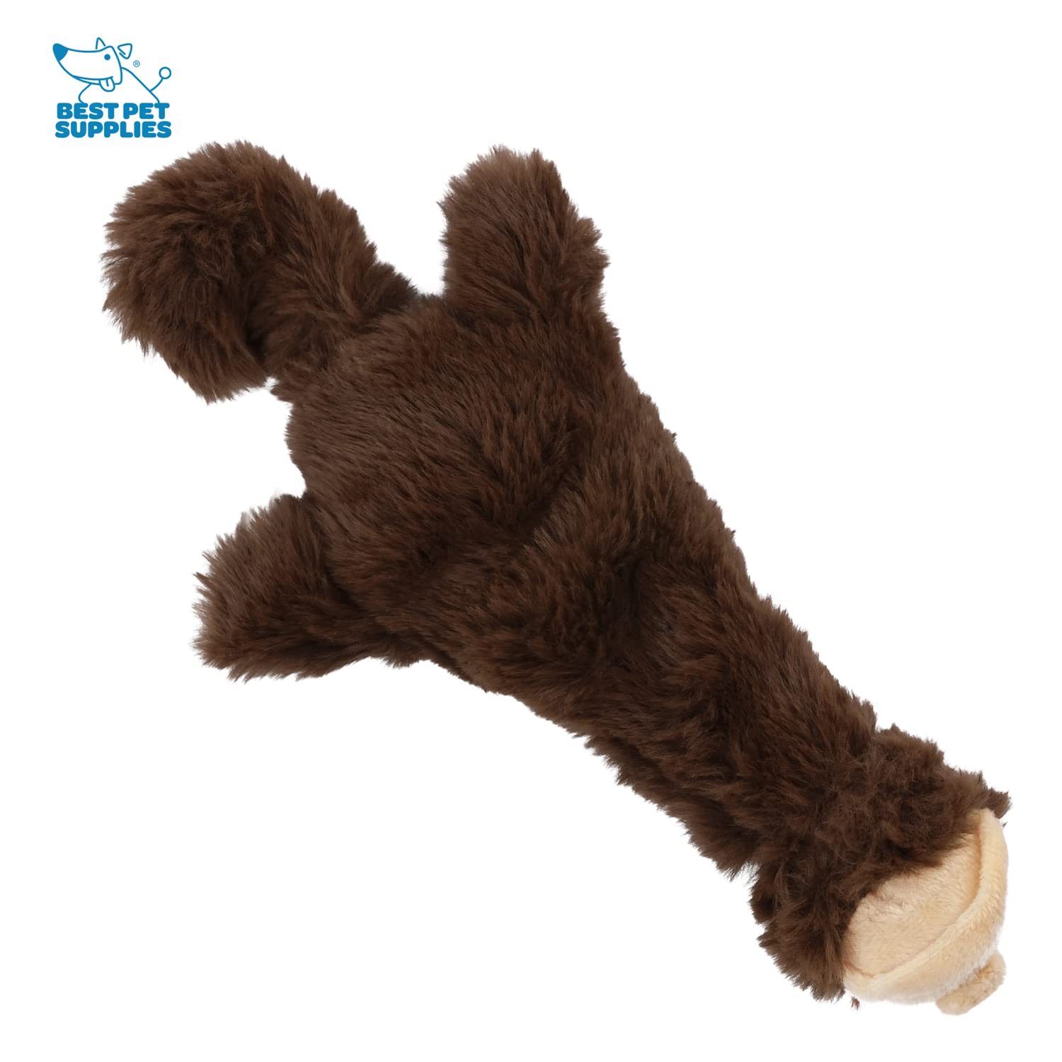 Best Pet Supplies Squeaky Dog Toys with Soft Durable Fabric for Small, Medium and Large Pets Interactive Toy for Indoor Play, Supports Active Biting and Play - Monkey, Small