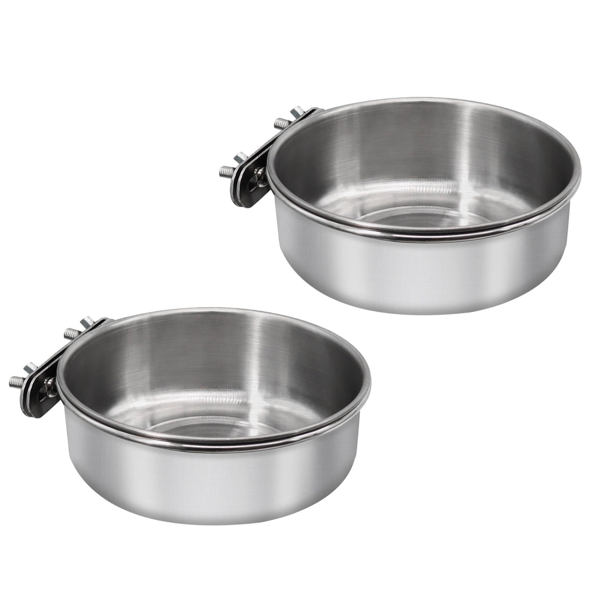 DVHEY Large Bird Feeding Dish Cups with Clamp Holder, 1 Pack