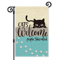 JMYROG Cats Welcome Garden Flag for Outside, Cottagecore Cat Yard Sign