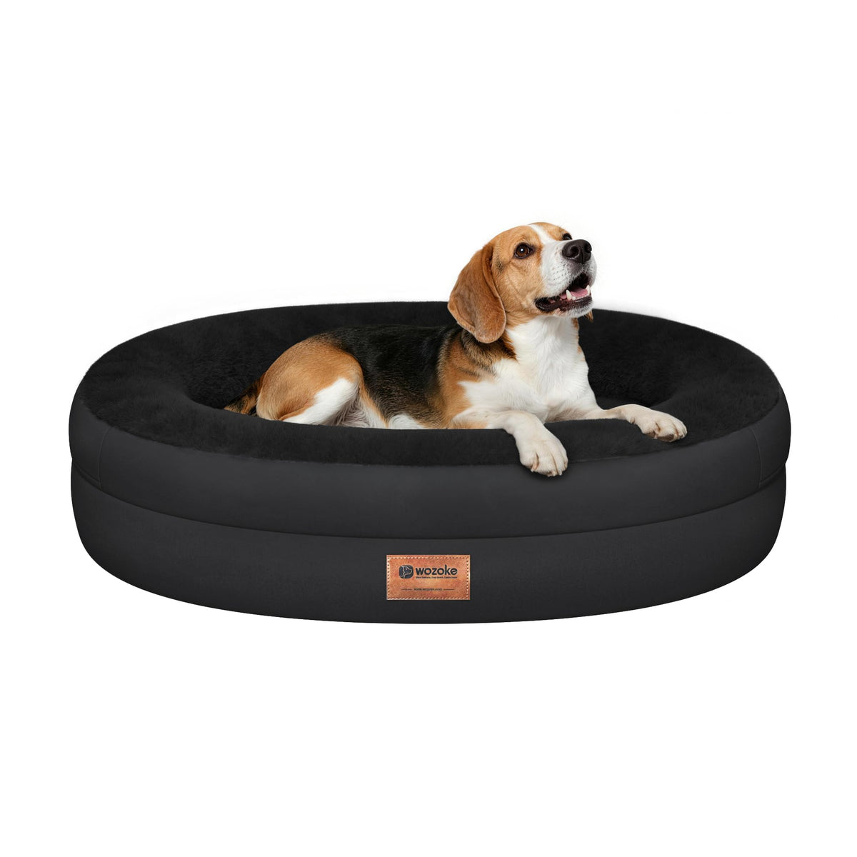 WOZOKE Waterproof Orthopedic Dog Bed for Medium Dogs, Black