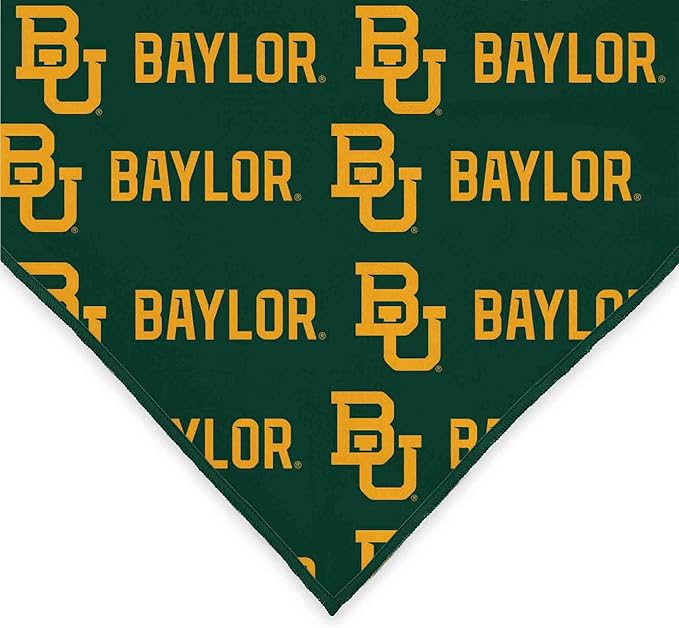 Baylor Bears Officially Licensed Bandana for Dogs and Cats | Fits Pets Great Gift Idea | Easy-to-Tie (Small, 13")