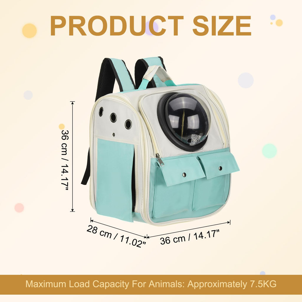 PETAXCELL Pet Backpack Carrier, Portable and Ventilated, Oxford Cloth, Dogs Cats and Small Animals Travel Bag 12.99", (Blue, 1 Pcs), Intended for Hiking/Camping/Traveling