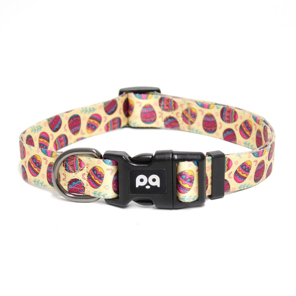 QQPETS Adjustable Soft Dog Collar: Print Flower Pink Multicolor Cute Patterns for XS Small Medium Large Pet Girl Boy Puppy Walking Running Training
