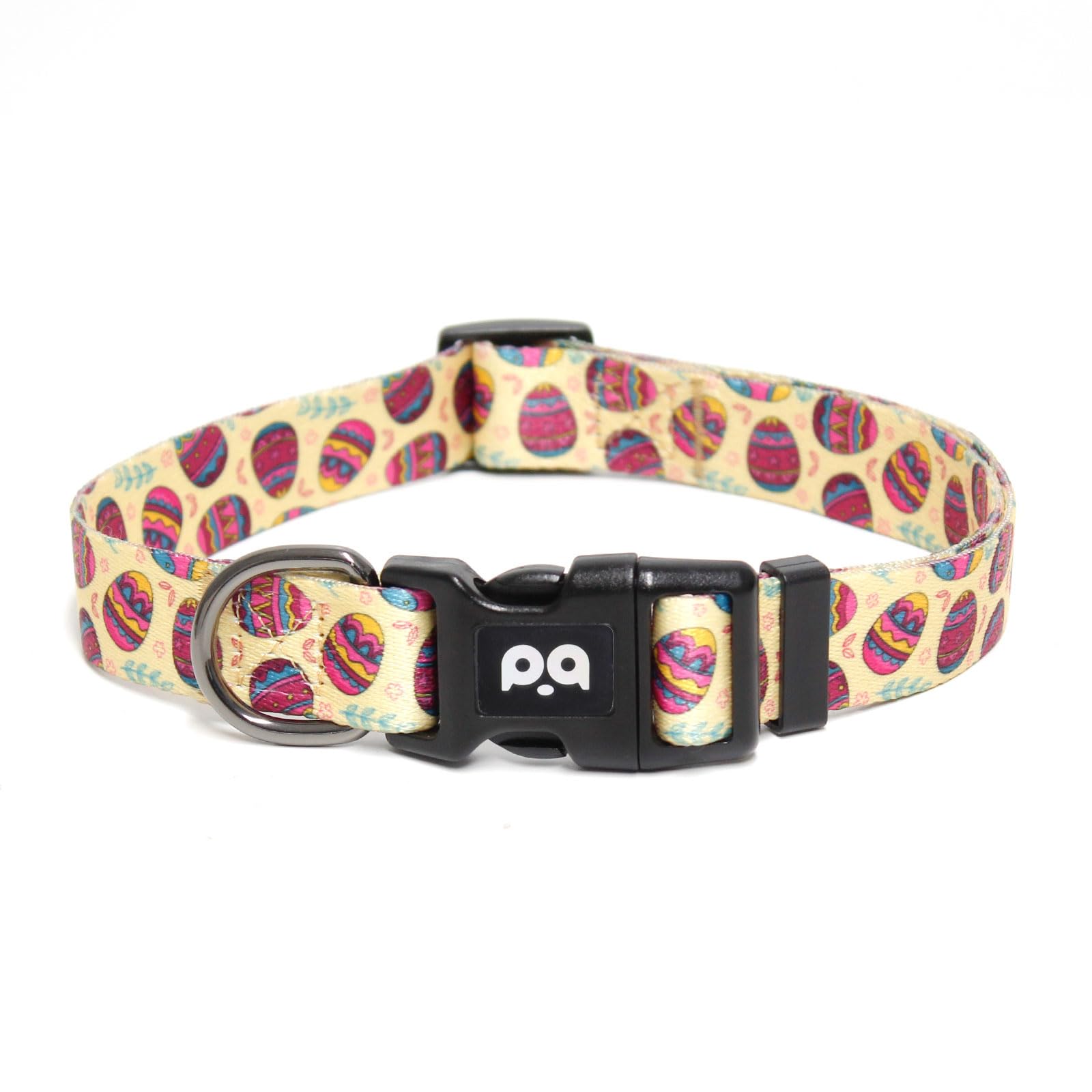 QQPETS Adjustable Soft Dog Collar: Print Flower Pink Multicolor Cute Patterns for XS Small Medium Large Pet Girl Boy Puppy Walking Running Training