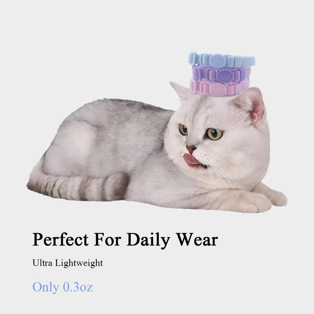 Breakaway Cat Collar with Bell, Safety Buckle Kitten Collar, Elastic Strech Quick Release, Adjustable Lightweight Collars for Girl Boy Cats, Pet Supplies, Accessories, Gifts Rose Red