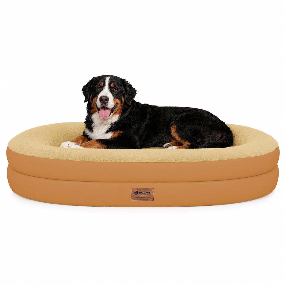 WOZOKE Waterproof Orthopedic Dog Bed for Medium Dogs, Black