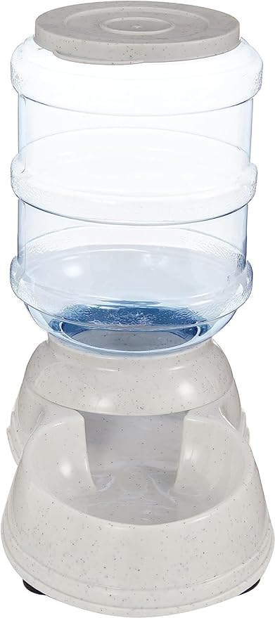 Amazon Basics Gravity Pet Food Feeder for Dogs and Cats, Easy to Clean, Easy to Fill, Removable Lid, 152fl.oz Capacity, Small