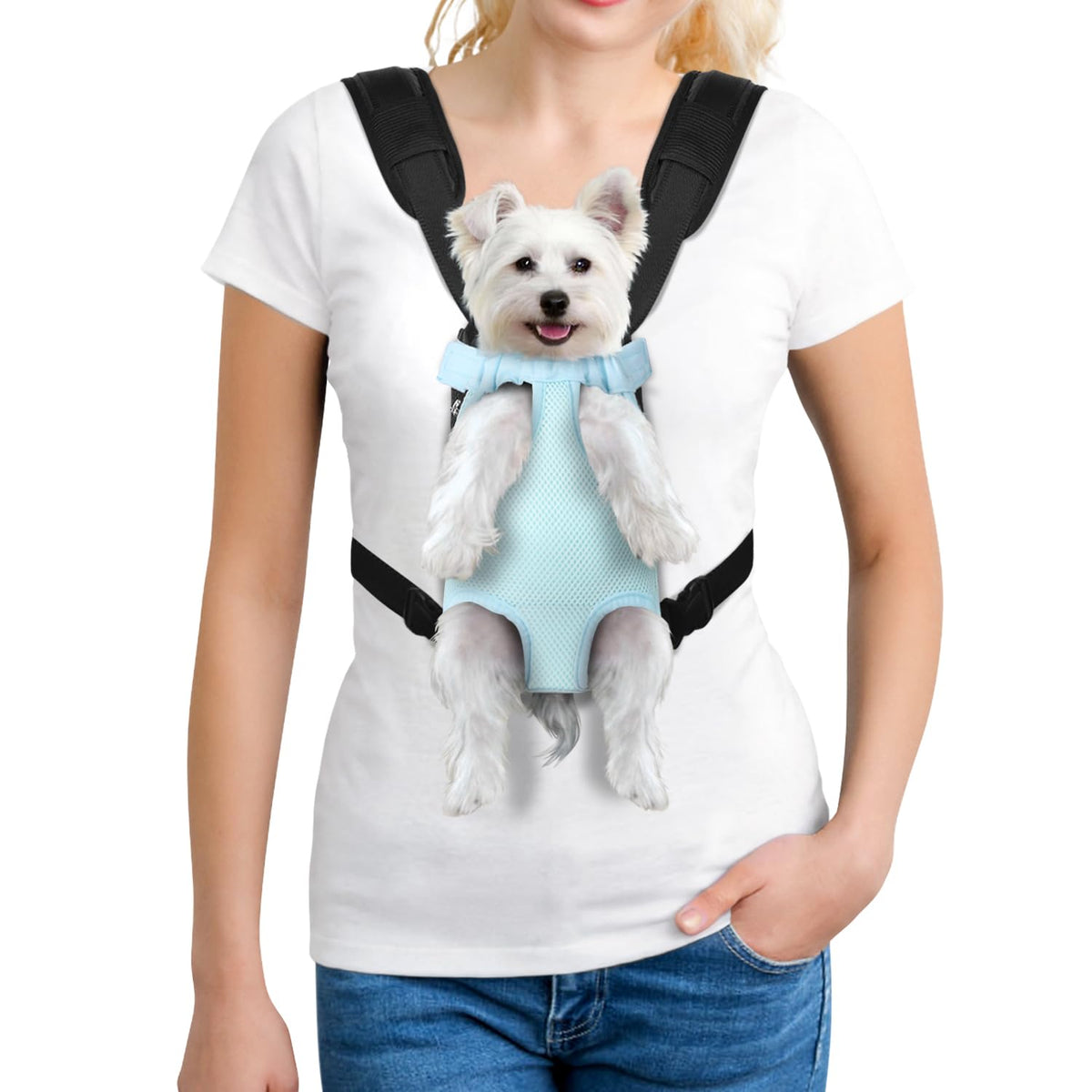 YUDODO Pet Dog Carrier Backpack Adjustable Front Carrier for Small Dog Cat