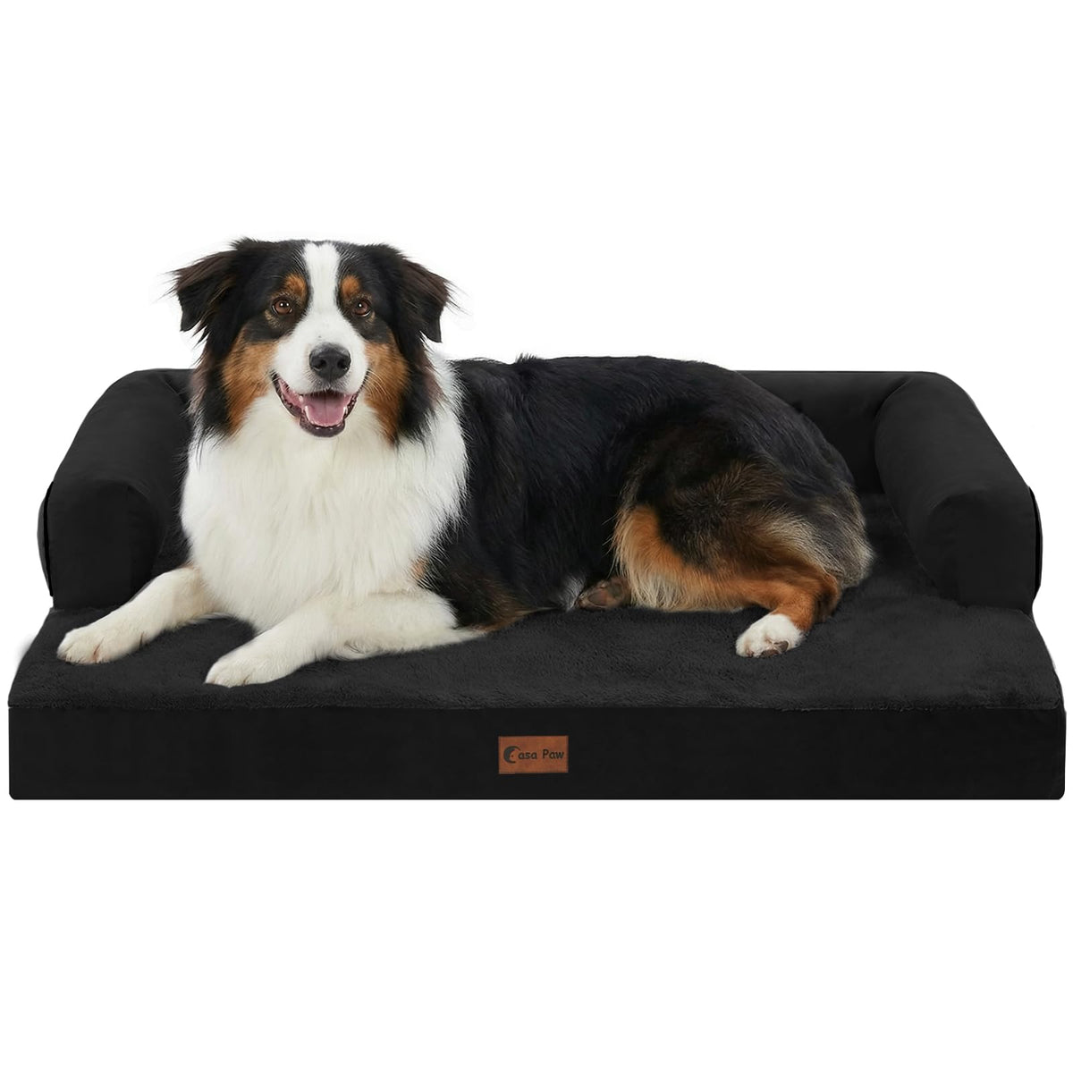 Casa Paw Orthopedic Washable Dog Bed for Extra Large Dogs, 45x35in, Grey