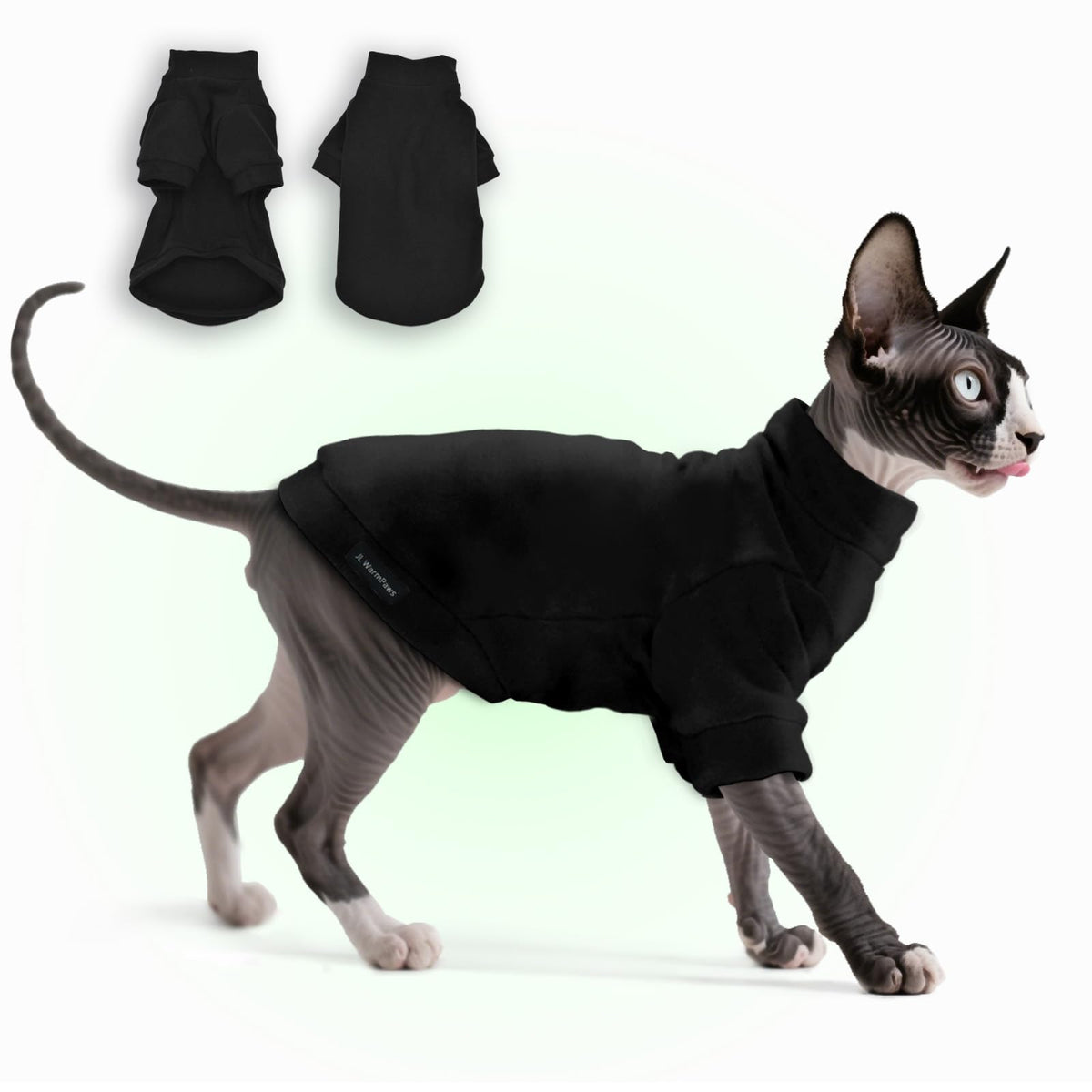 JL WarmPaws Sphynx Cat Clothes Fleece Cats&Small Dogs Pullover Sweater