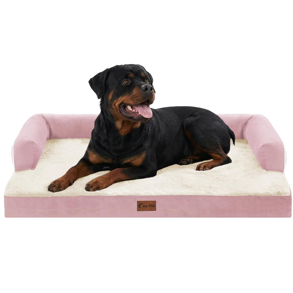 Casa Paw Orthopedic Washable Dog Bed for Extra Large Dogs, 45x35in, Grey