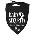 Baby Security Dog Bandana - Pregnancy Reveal Accessory for Dogs (Black)