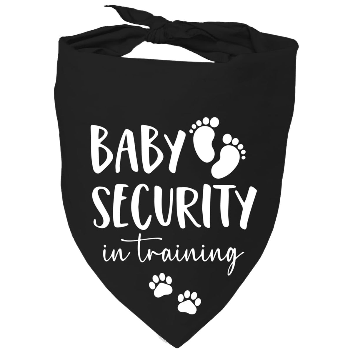 Baby Security Dog Bandana - Pregnancy Reveal Accessory for Dogs (Black)