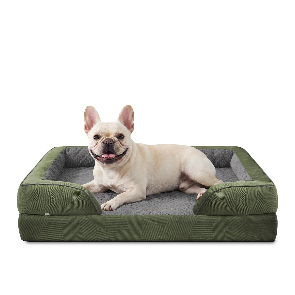INVENHO Orthopedic Medium Dog Dogs, Egg-Crate Foam Dog Couch with Washable Removable Cover, Waterproof Lining and Nonskid Bottom