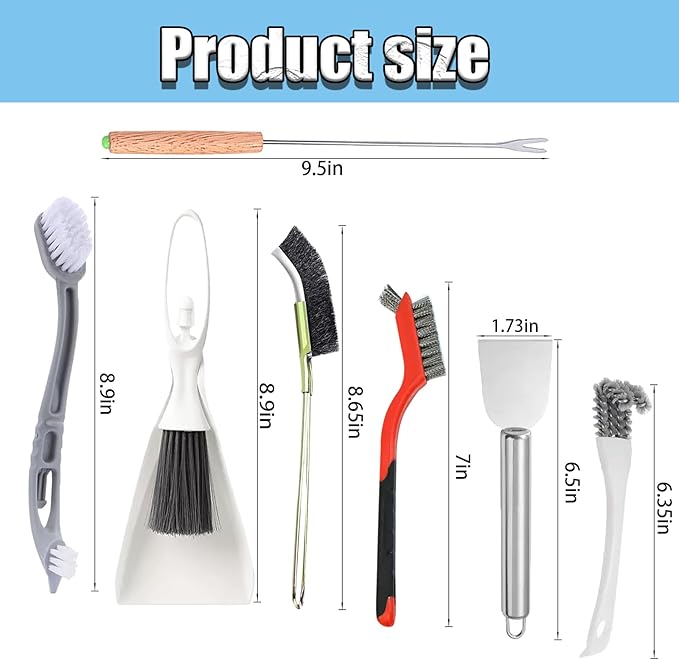 TOAINRSI Bird Cage Cleaning Brush Tool Set, Bird Cage Cleaner, Suitable for Bird Cages, Rabbit Cages, Hamster Cages, Parrot Cages, and Other Small Pet Cage Accessories