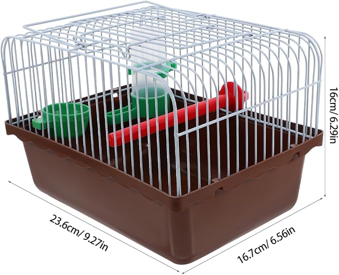 Toddmomy Portable Bird Cage Bird Carrier Travel Cage with Perch Food Box and Water Dispenser Spacious Small for Parakeet Finch Canary 9.29 X 6.57 X 6.29 in