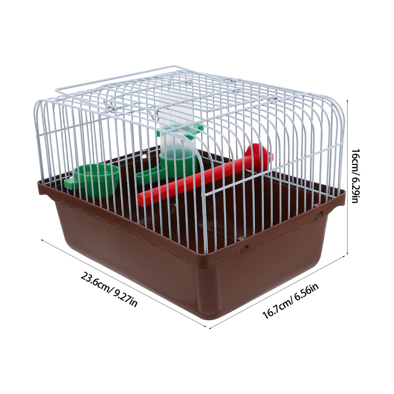 Toddmomy Portable Bird Cage Bird Carrier Travel Cage with Perch Food Box and Water Dispenser Spacious Small for Parakeet Finch Canary 9.29 X 6.57 X 6.29 in