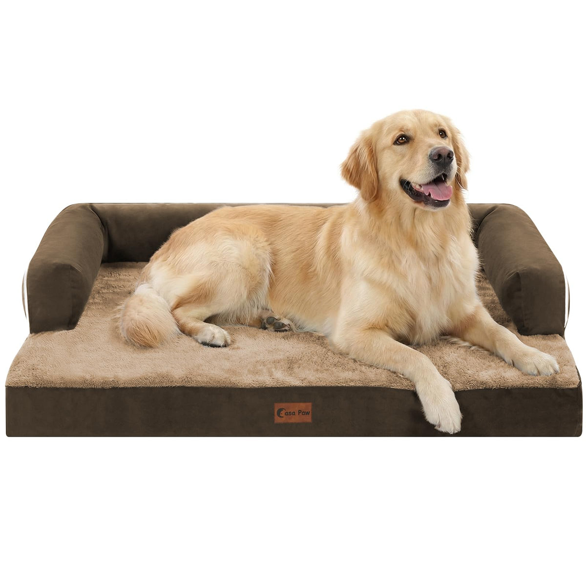 Casa Paw Orthopedic Washable Dog Bed for Extra Large Dogs, 45x35in, Grey