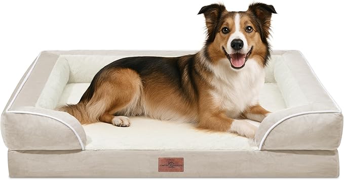 Comfort Expression Waterproof Orthopedic Dog Beds for Extra Large Dog — 38.0"L x 25.0"W x 7.0"Th