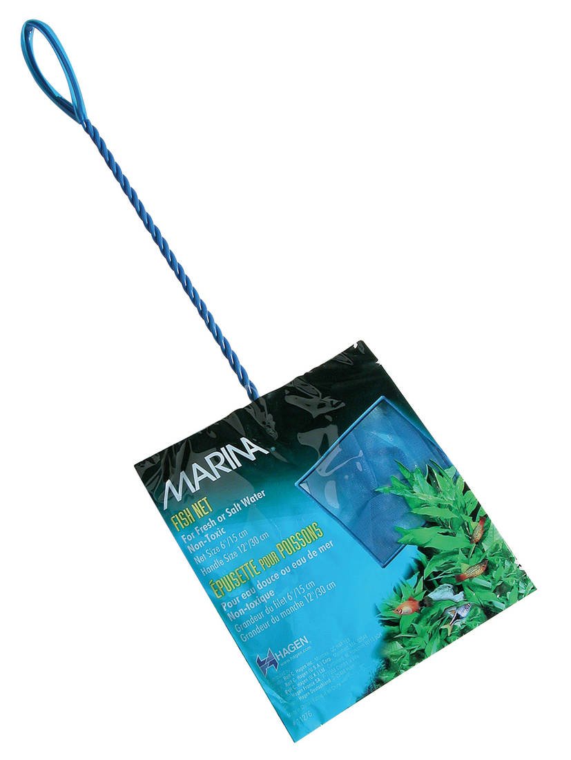 Marina 6-Inch Blue Fine Nylon Net with 12-Inch Handle