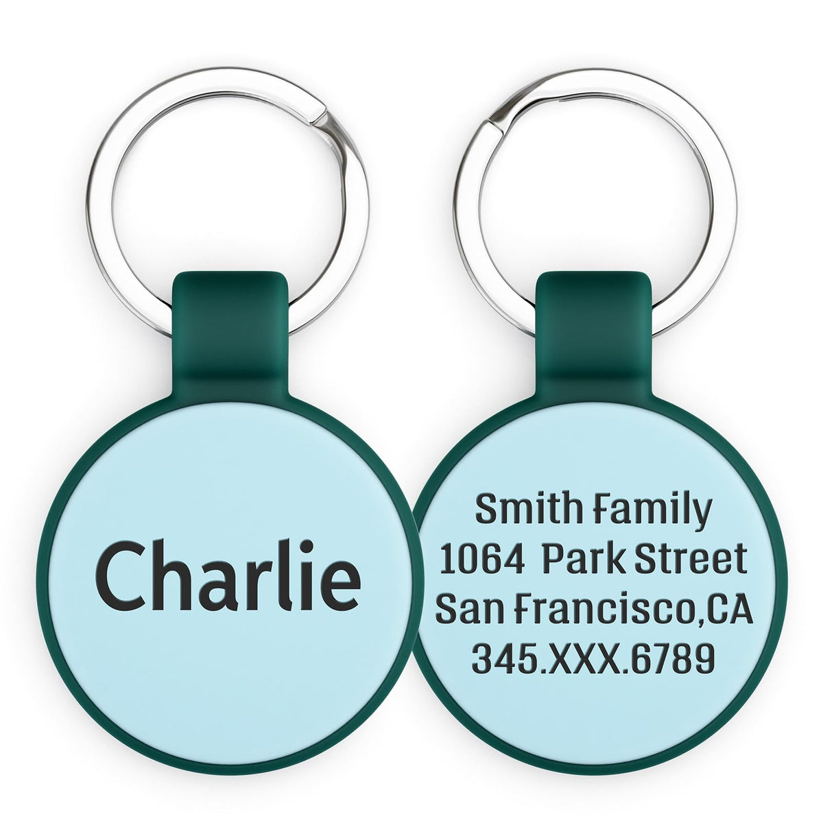 Brayhoo Silent Silicone Dog Tags, Custom Engraved Pet ID Tags for Cats and Dogs, Personalized Small Size Cat Tags with Cute Designs (Designs, Regular)