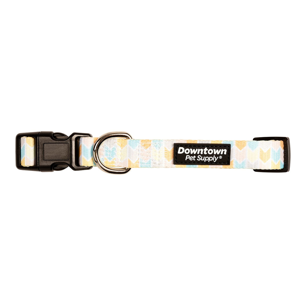 Downtown Pet Supply - Best & Fancy Dog Collar - Lightweight Adjustable with Quick Buckle & D-Ring - Hand Wash Safe - Chevron - Medium
